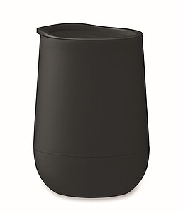Dvoustěnný pohárek 300 ml z PP, černá - termohrnek s vlastním potiskem