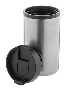 Dvoustěnný termohrnek, 250 ml, stříbrná