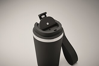Dvoustěnný termohrnek, 350 ml, černá