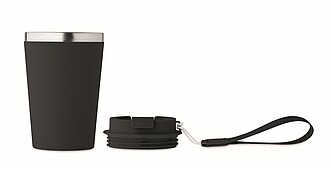 Dvoustěnný termohrnek, 350 ml, černá