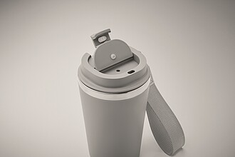 Dvoustěnný termohrnek, 350 ml, šedá