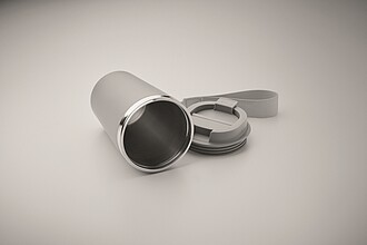 Dvoustěnný termohrnek, 350 ml, šedá