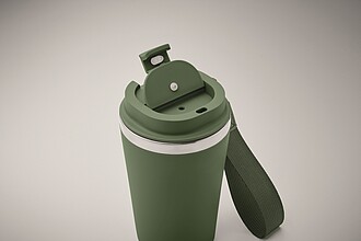 Dvoustěnný termohrnek, 350 ml, tmavá zelená
