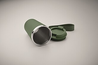 Dvoustěnný termohrnek, 350 ml, tmavá zelená