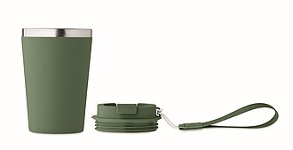 Dvoustěnný termohrnek, 350 ml, tmavá zelená