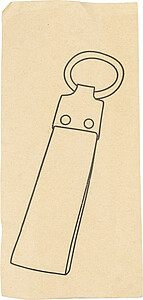 Džínová klíčenka, modrá