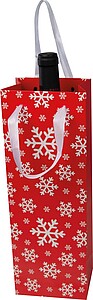 EDIRNE Papírová dárková taška na víno s vánočním motivem - vánoční reklamní předměty