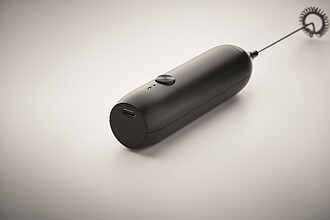 Elektrický napěňovač mléka, černá