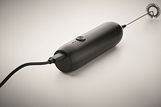 Elektrický napěňovač mléka, černá