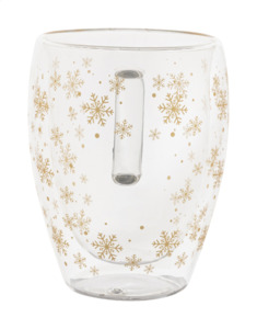 ERIOS Vánoční skleněný termohrnek 350 ml, transparentní