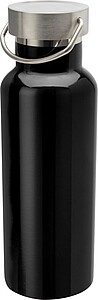 EROLA Dvoustěnná termoska z recyklované nerezové oceli, 500 ml, černá