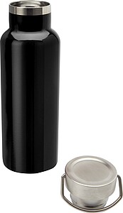 EROLA Dvoustěnná termoska z recyklované nerezové oceli, 500 ml, černá