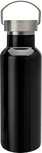 EROLA Dvoustěnná termoska z recyklované nerezové oceli, 500 ml, černá