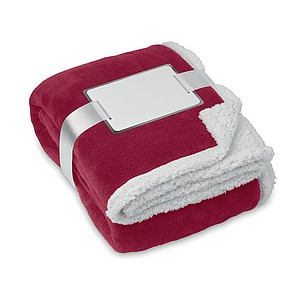 Fleecová deka s podšitím, červená