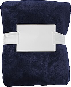 Fleecová deka se stuhou, 120x150cm, modrá