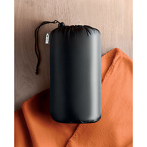 Fleecová deka z RPET, 120x150cm, oranžová