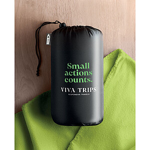 Fleecová deka z RPET, 120x150cm, světle zelená