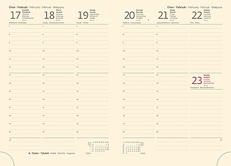 Flip 2026 diář týdenní A5, antracit/magenta