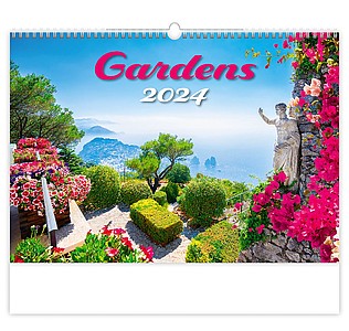 Gardens 2026, nástěnný kalendář, prodloužená záda - reklamní kalendáře