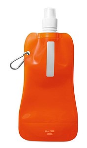 GATES Rolovací láhev na vodu s karabinou, oranžová - reklamní předměty