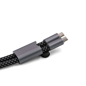 GOSTADIN Šňůrka na zápěstí na mobil s nabíjecím kabelem BrandCharger, gun metal