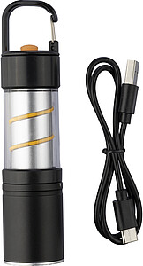 Hliníková COB svítilna, černá