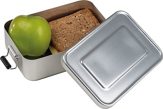 Hliníkový lunchbox 1000 ml , stříbrná