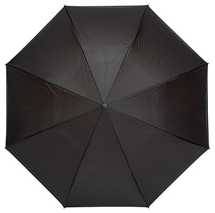 Holový deštník, automatický s opačným otvíráním, černo šedý