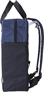 Hranatý batoh z RPET polyesteru, černo modrý