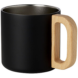 Hrnek z recyklované nerezové oceli, 360ml, černý