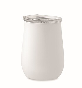 Hrnek z recyklované nerezové oceli s víčkem, 500ml, bílý