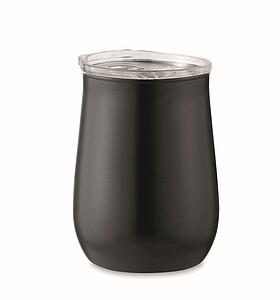 Hrnek z recyklované nerezové oceli s víčkem, 500ml, černý