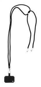 HULIA Nastavitelná šňůrka na mobil, černá