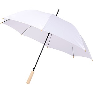 Jednobarevný deštník z recyklovaného PET , průměr 102 cm, bílá - ekologické reklamní předměty
