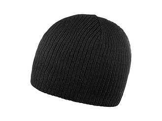 Jednoduchá žebrovaná čepice, černá