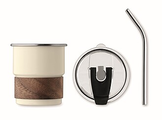 Jednostěnný pohárek 260 ml, béžová