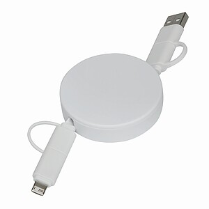 Kabel pro nabíjení a přenos dat, bílá - reklamní předměty