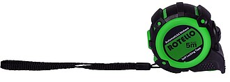 KAMRON Svinovací metr Rotello, délka 5 m/16 mm, certifikace EEC II, černá/zelená - reklamní předměty