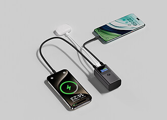 Kapesní powerbanka 10 000 mAh 55W Urban Vitamin, šedá