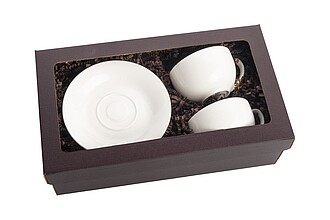 KAPPA SET Dárková sada na kávu, hnědá výplň