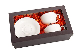 KAPPA SET Dárková sada na kávu, oranžová výplň