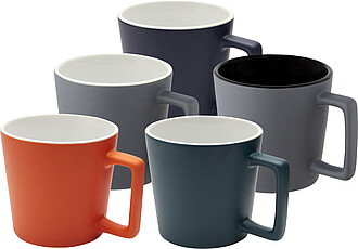 KARAY Keramický hrnek o objemu 370 ml s matným povrchem, oranžová