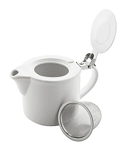 Keramická čajová sada s matným povrchem, bílá