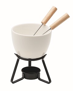 Keramická sada na fondue, bílá