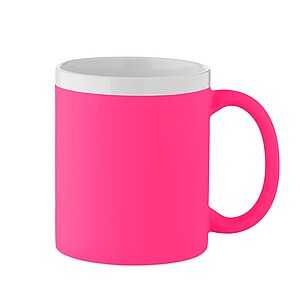 Keramický hrnek 300 ml, fluo růžová