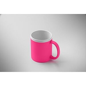 Keramický hrnek 300 ml, fluo růžová