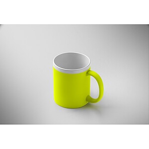 Keramický hrnek 300 ml, fluo žlutá