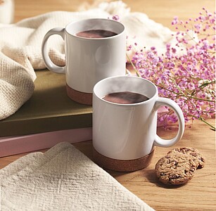 Keramický hrnek s korkovým dnem, 280ml