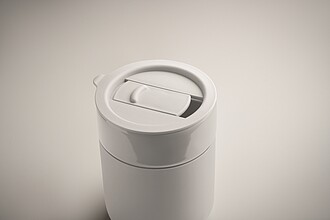 Keramický pohárek 330 ml, bílá