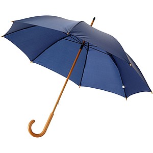 Klasický deštník s dřevěnou rukojetí, průměr 106cm, tmavě modrá - reklamní deštníky